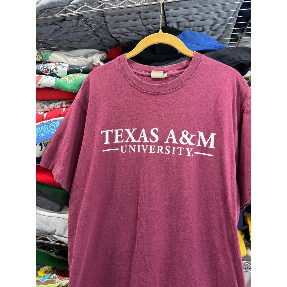 A&H Apparel Texas A&M University Maroon Graphic T-Shirt Mens Medium 6387